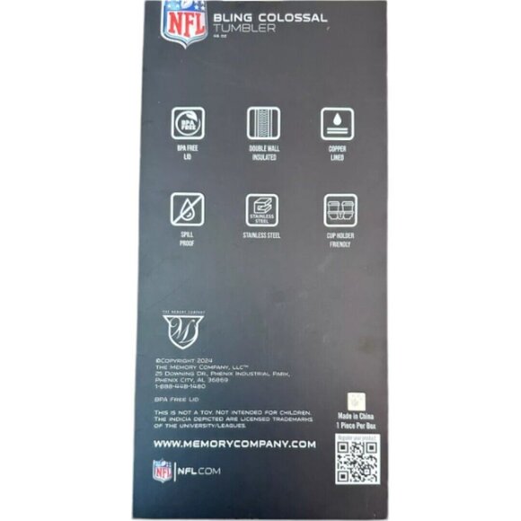 San Francisco 49ers Bling Tumbler 46 Oz Rhinestone NFL Christmas Gift NEW - Picture 5 of 6